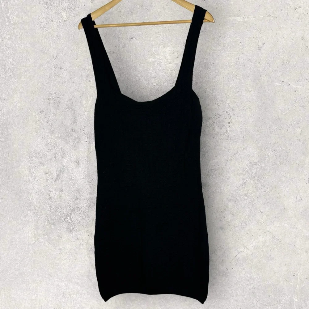 Free People Button Back Square‎ Neck Mini Dress Center Of Attention Size Large - Picture 13 of 14